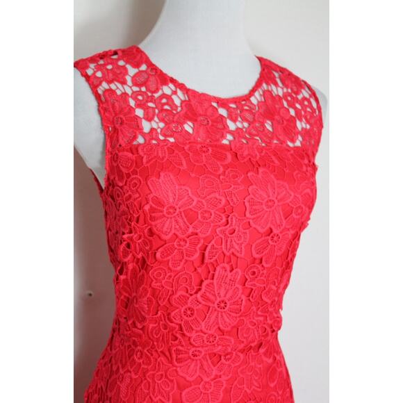 NEW NWT ELIE TAHARI FLORAL GUIPURE LACE SLEEVELESS DRESS 6! - Picture 7 of 11